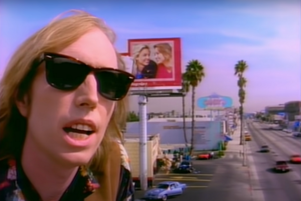 Tom Petty in the music video for "Free Fallin'."