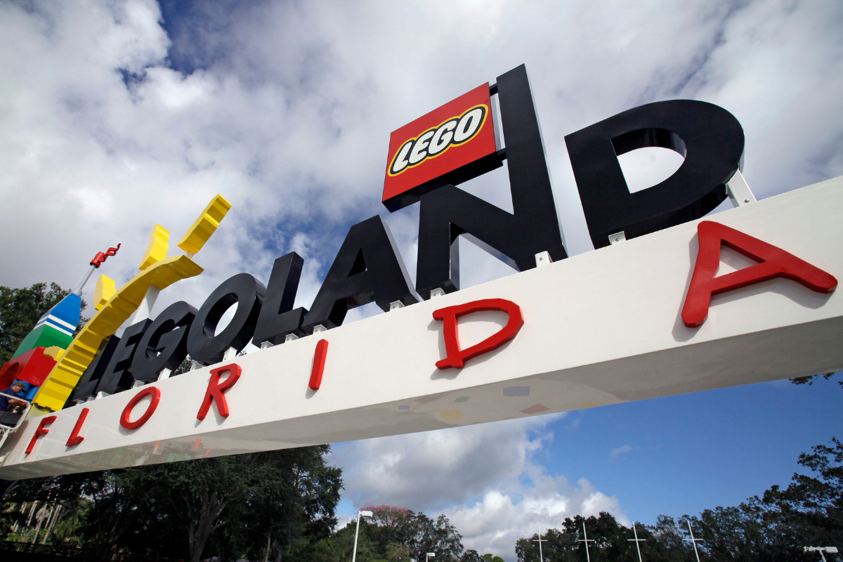 Legoland theme park entrance in Florida.