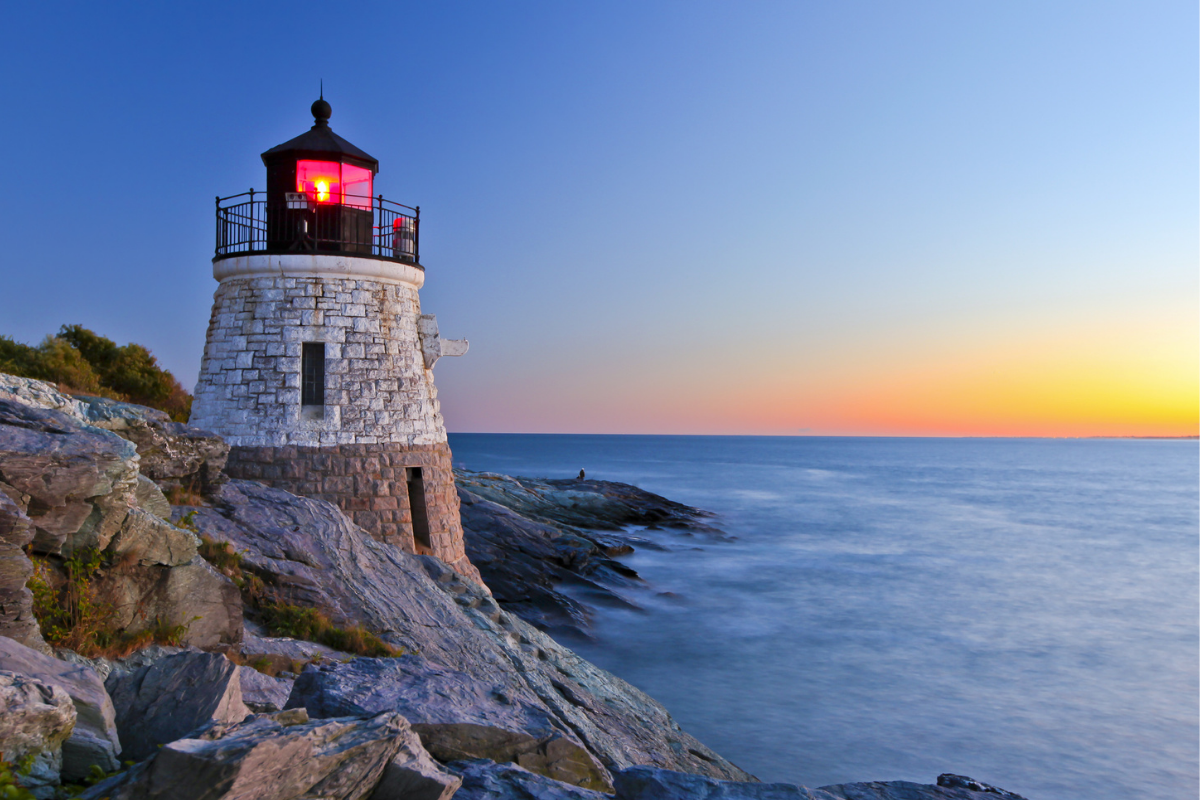 Lighthouse in Newport, Rhode Island.