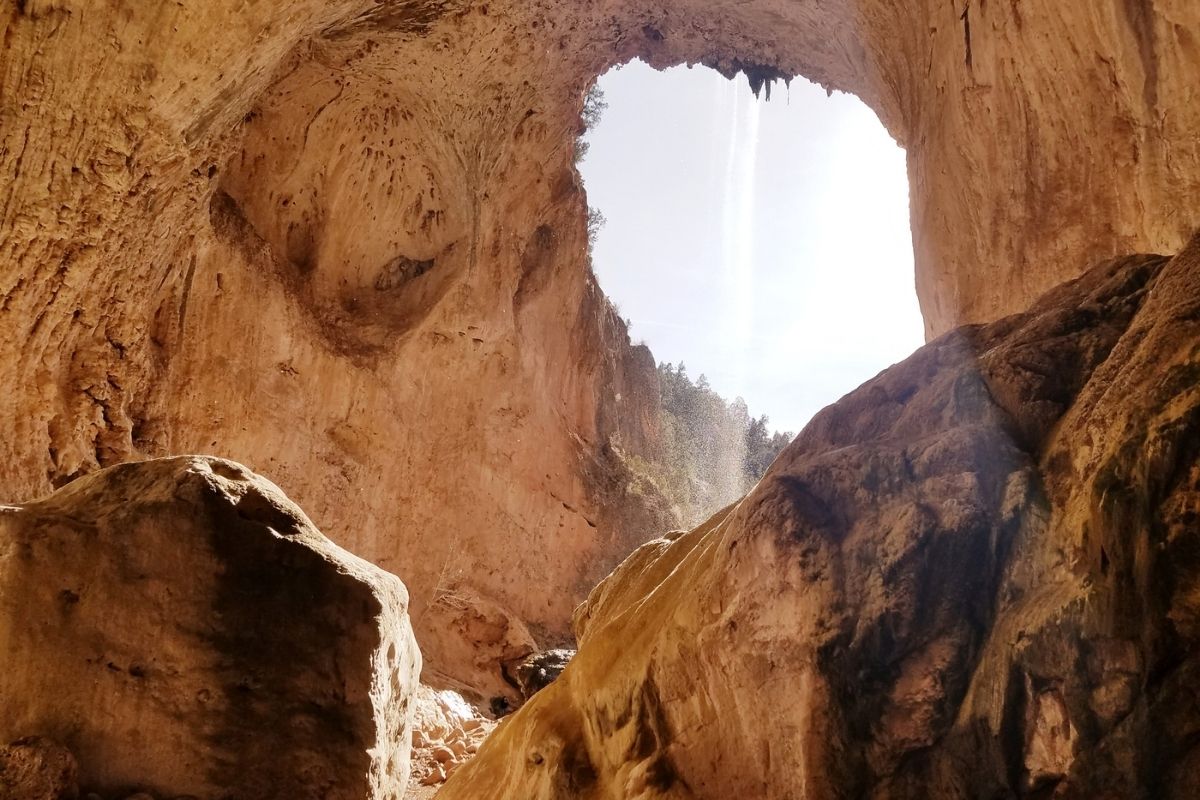 Another view from inside the natural bridge